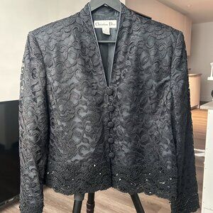 Vintage Christian Dior Lace Beaded Jacket